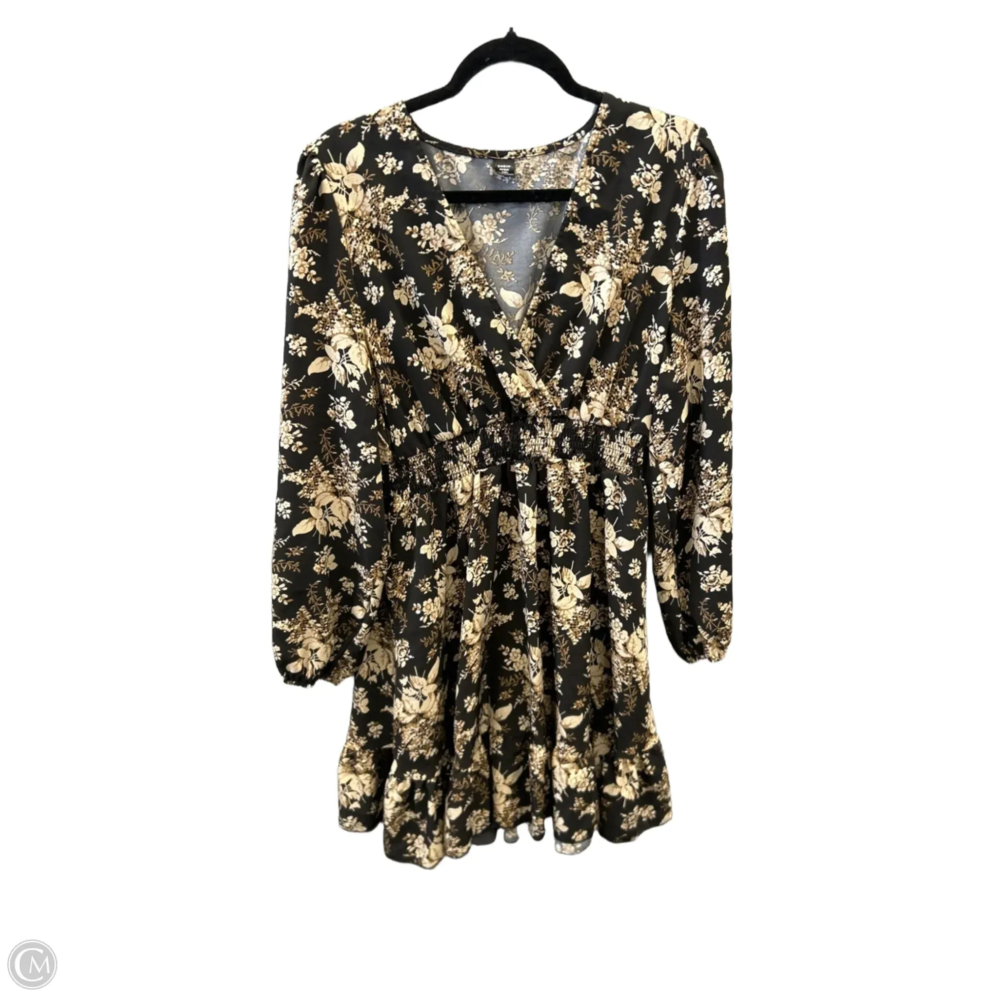 Dress Casual Short By Shein In Floral Print, Size: 1x