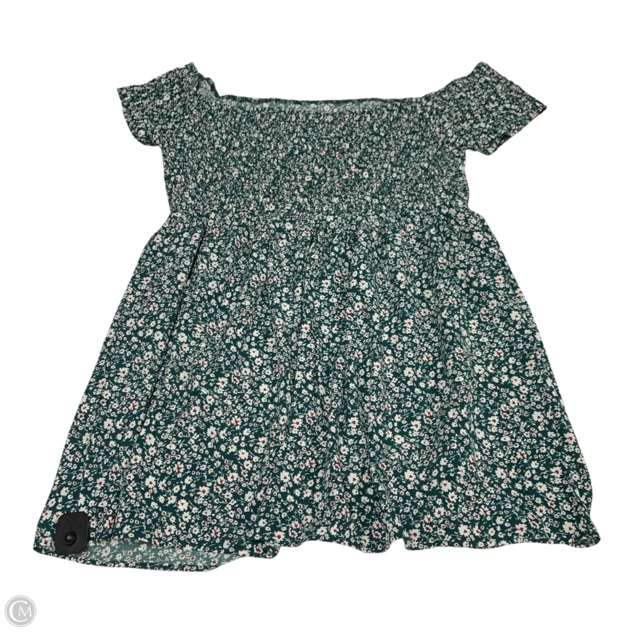 Dress Casual Short By Shein In Green & White, Size: 4x