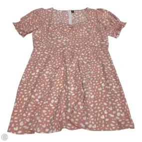Dress Casual Short By Shein In Pink & White, Size: 1x