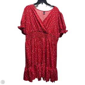 Dress Casual Short By Shein In Red, Size: 4x