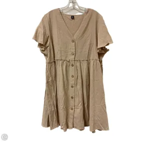 Dress Casual Short By Shein In Tan, Size: 4x