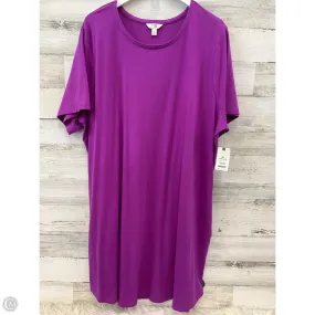 Dress Casual Short By Terra & Sky In Purple, Size: 2x