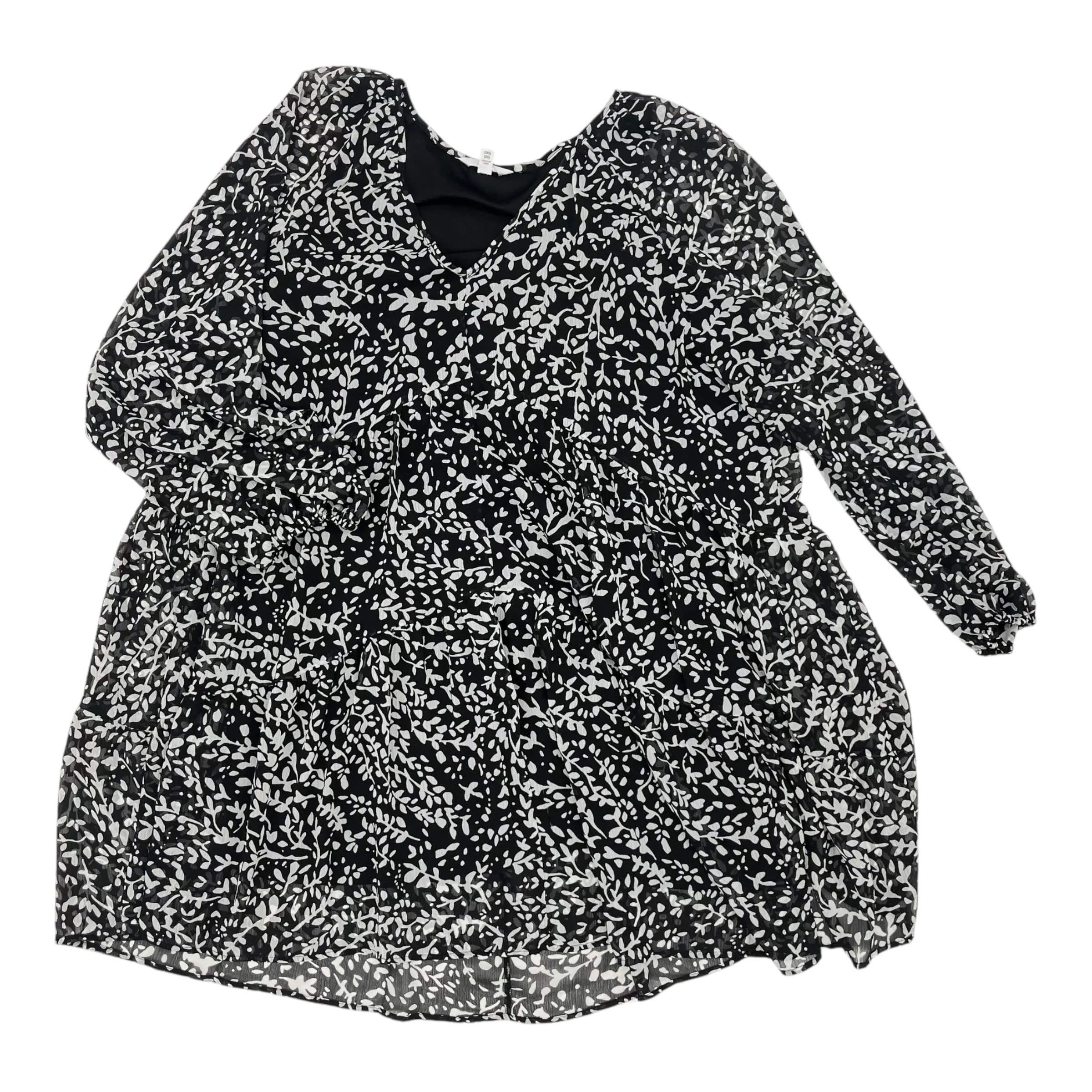 Dress Casual Short By Time And Tru In Black & White, Size:Xxl