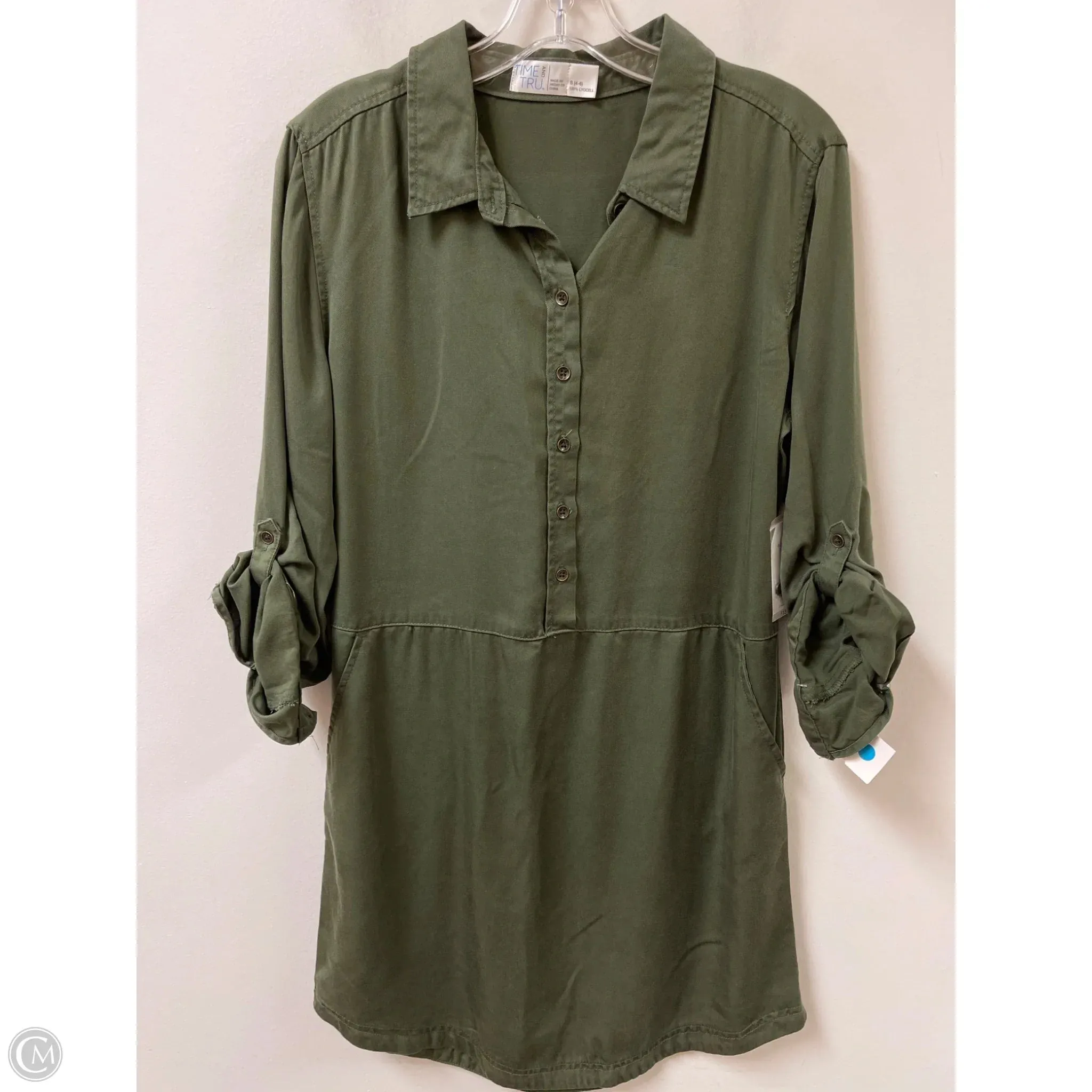 Dress Casual Short By Time And Tru In Green, Size: S