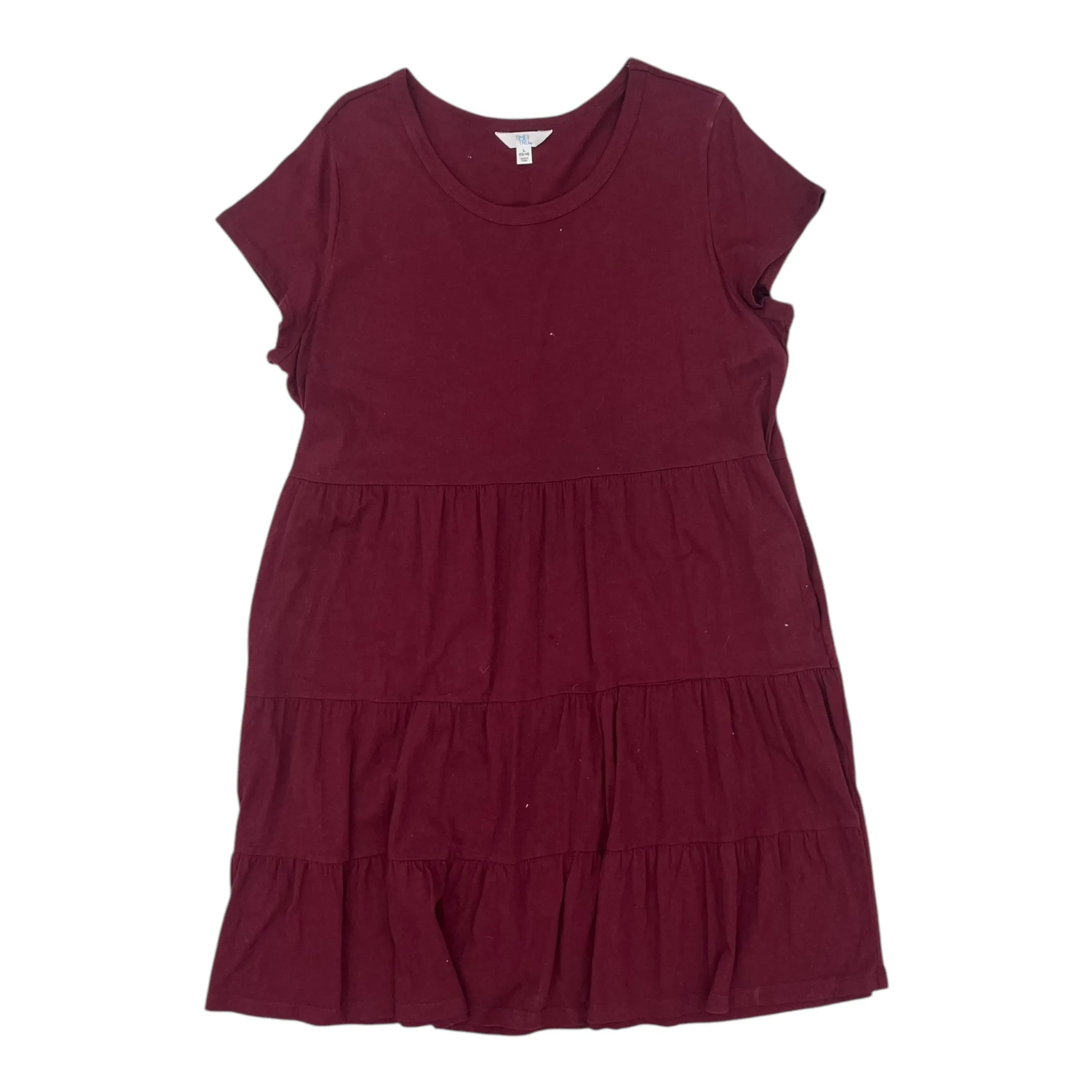 Dress Casual Short By Time And Tru In Red, Size:L
