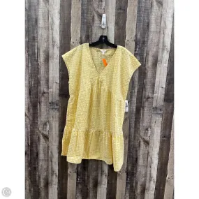 Dress Casual Short By Time And Tru In White & Yellow, Size: Xl