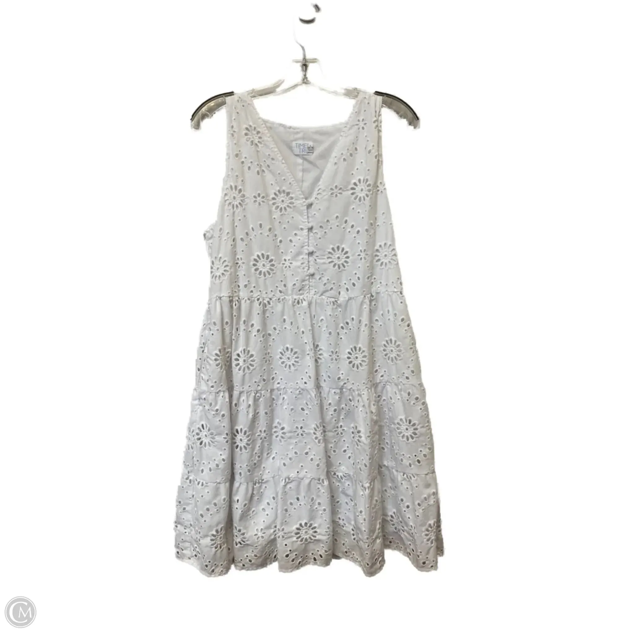Dress Casual Short By Time And Tru In White, Size: L