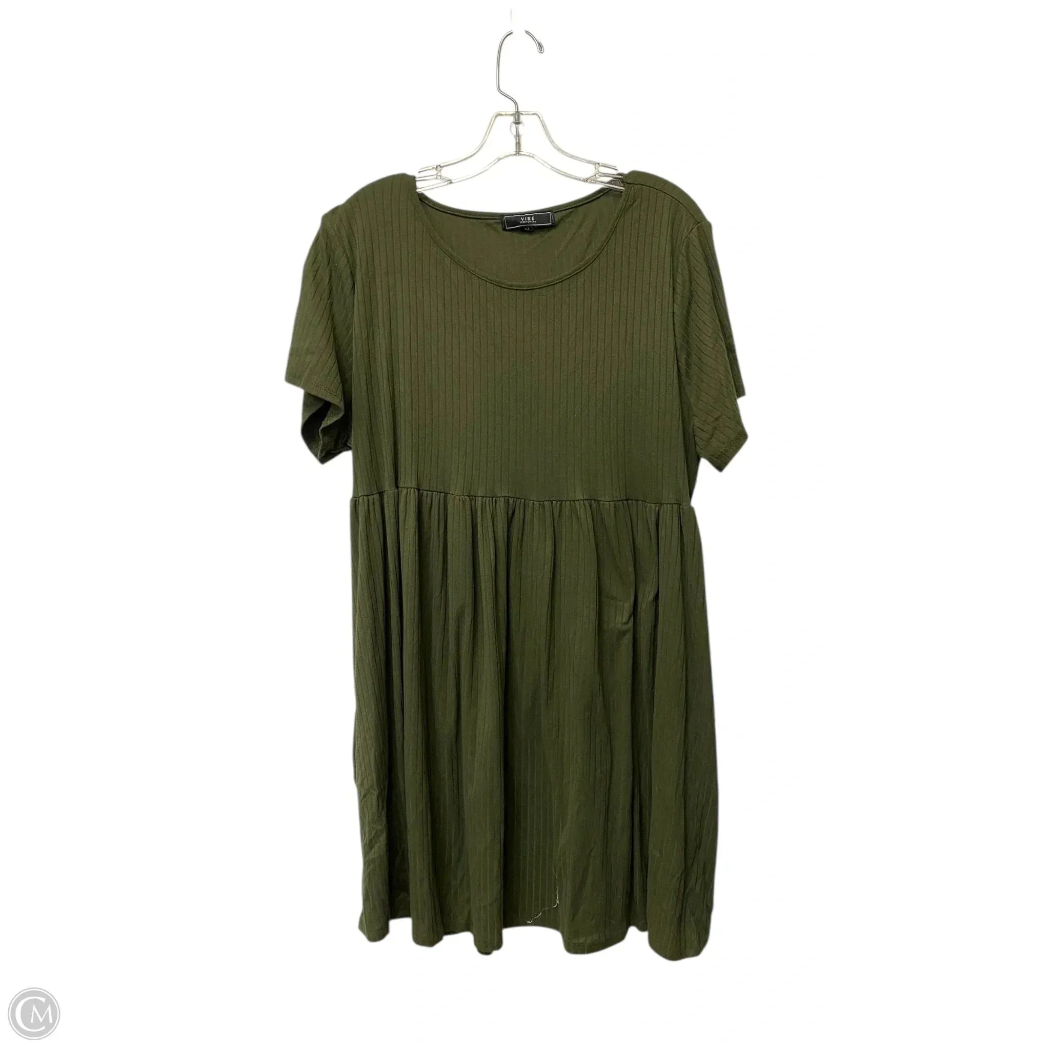 Dress Casual Short By Vibe In Green, Size: 2x