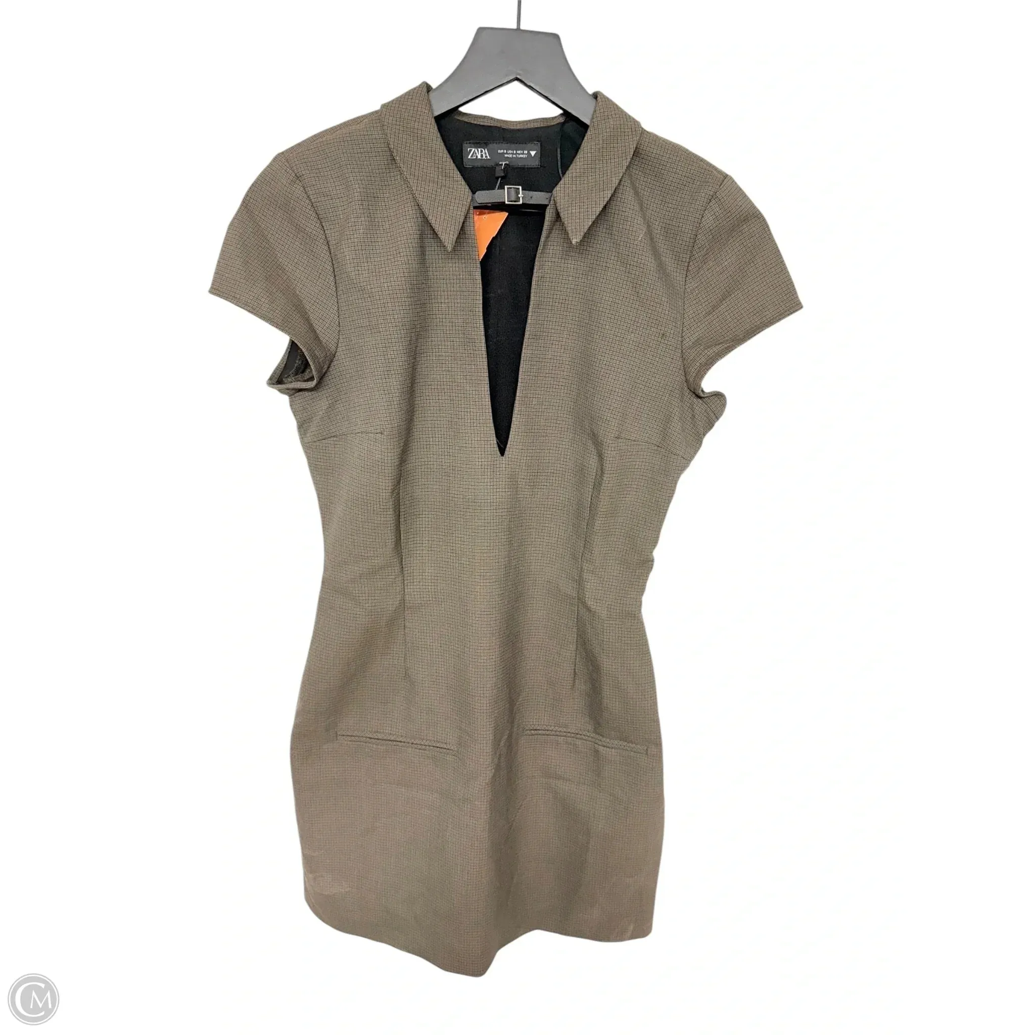 Dress Casual Short By Zara In Brown, Size: S