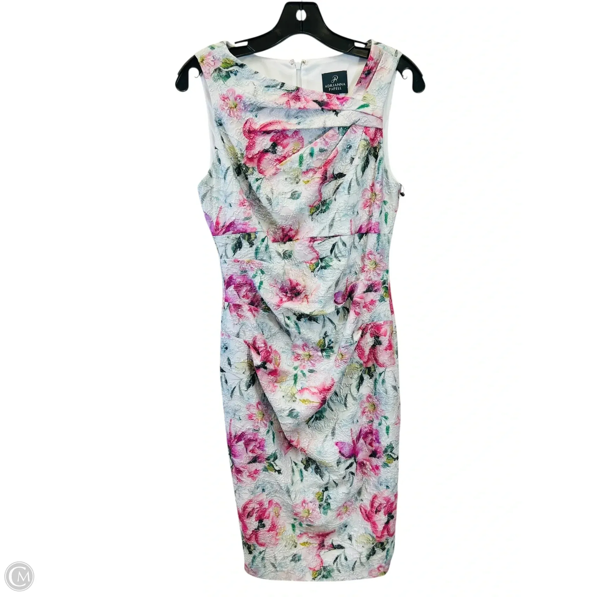 Dress Designer By Adrianna Papell In Floral Print, Size: S