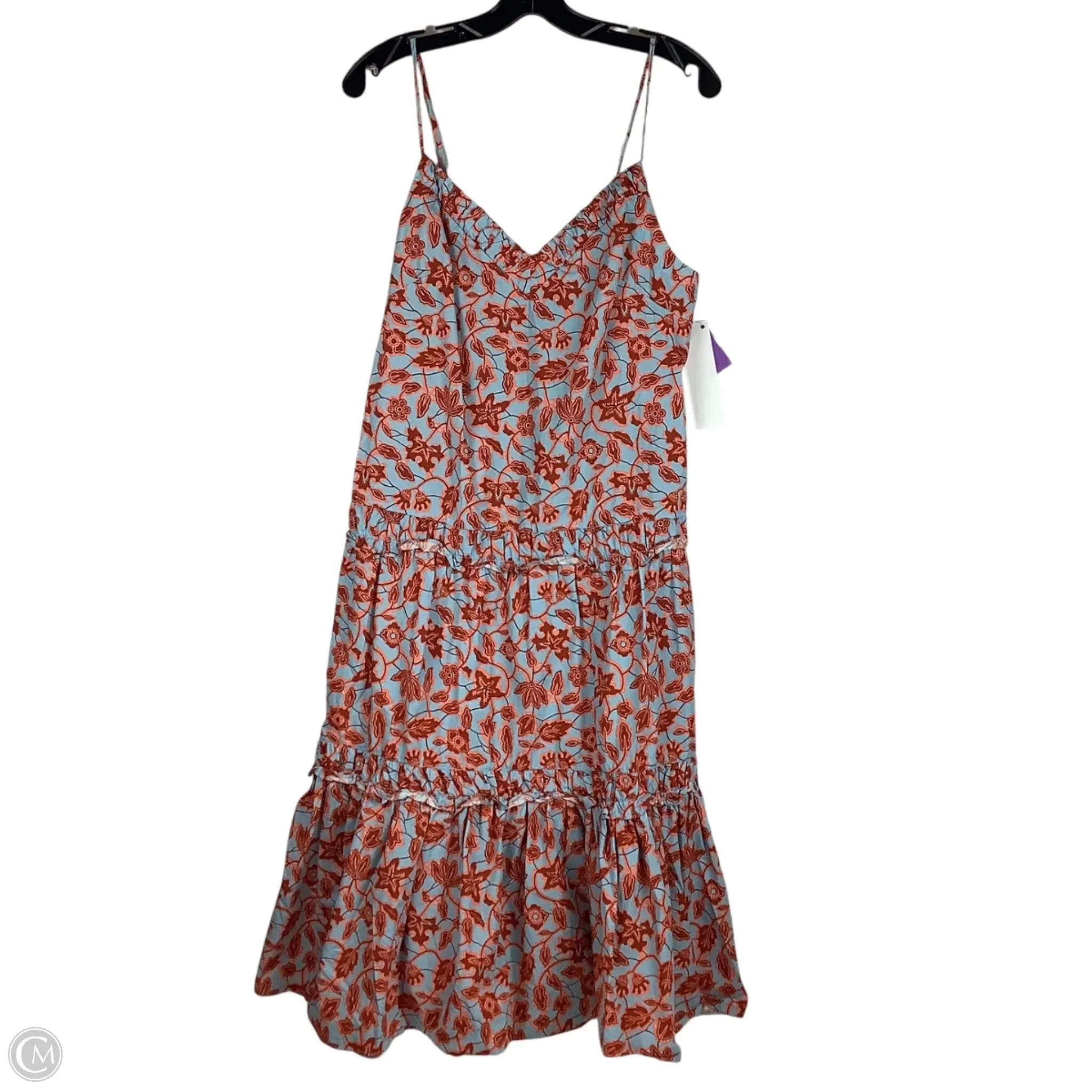 Dress Designer By Derek Lam In Blue & Orange, Size: 0