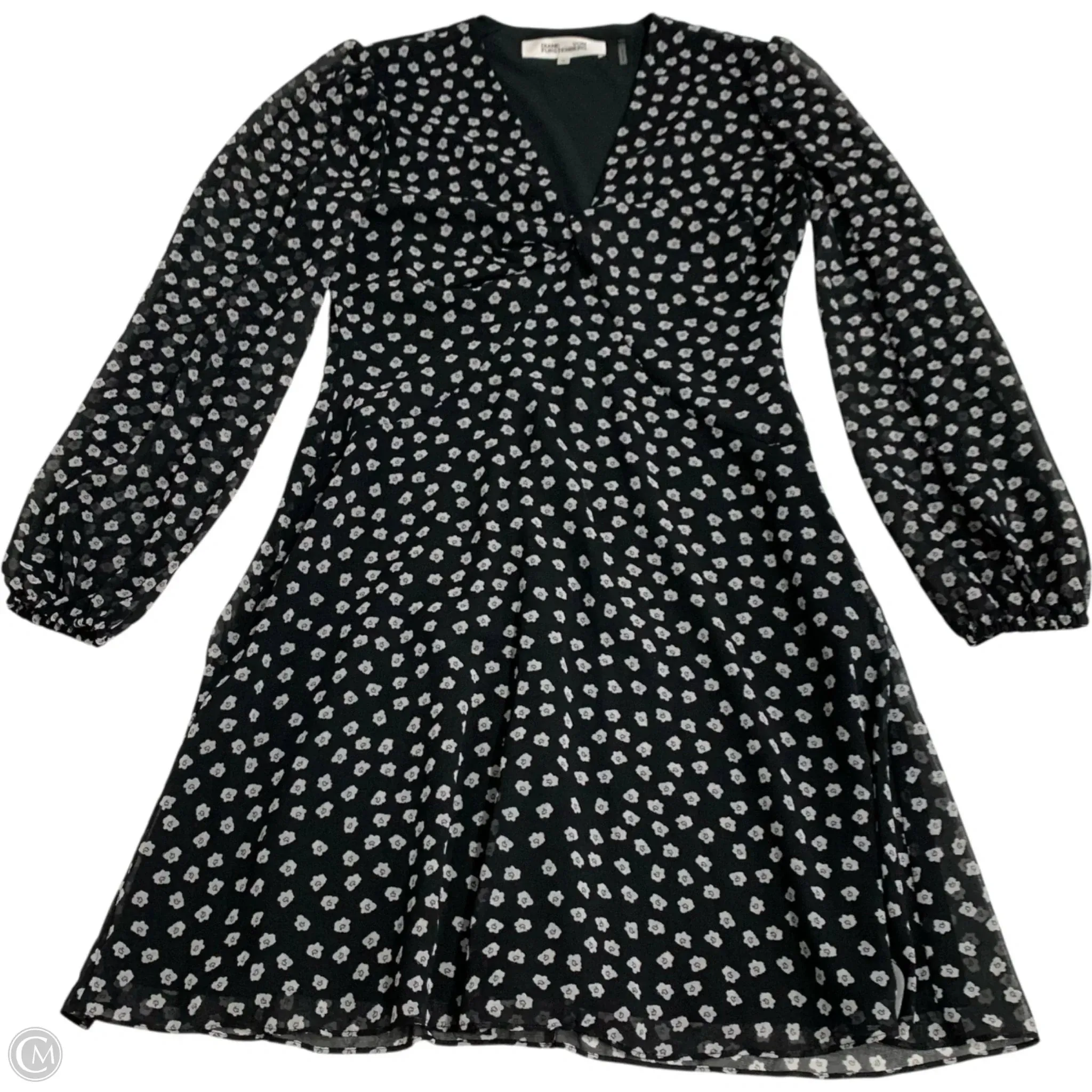 Dress Designer By Diane Von Furstenberg In Black & White, Size: S