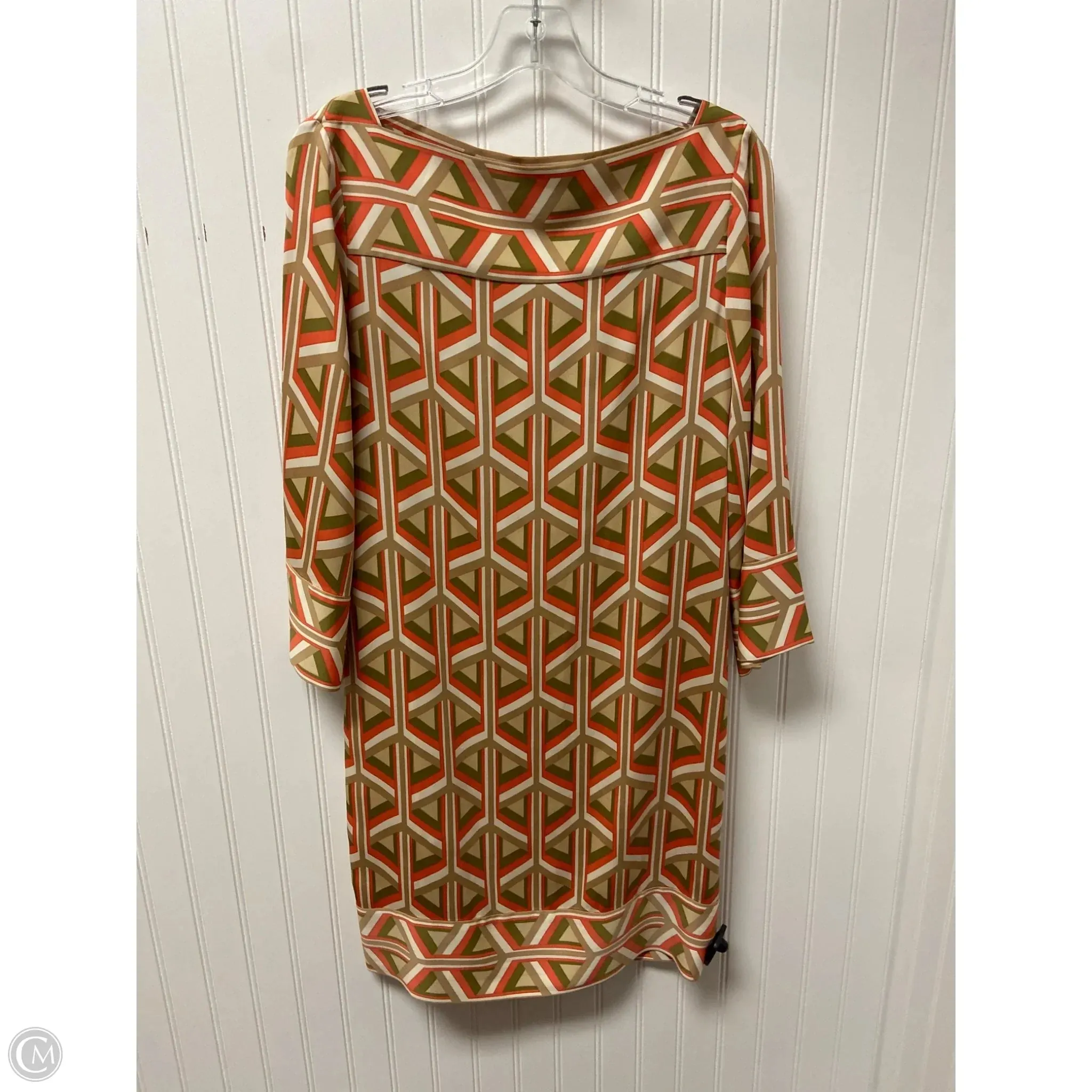 Dress Designer By Diane Von Furstenberg In Green & Orange, Size: S