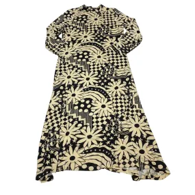 Dress Designer By Farm Rio In Black & Cream, Size:L
