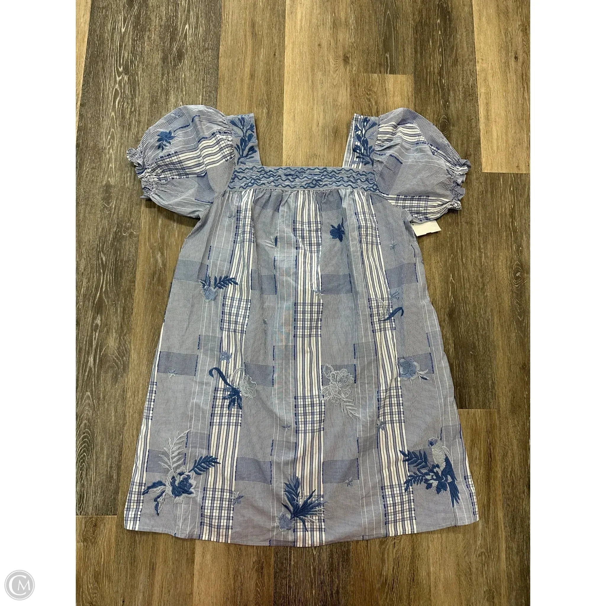 Dress Designer By Johnny Was In Blue, Size: M
