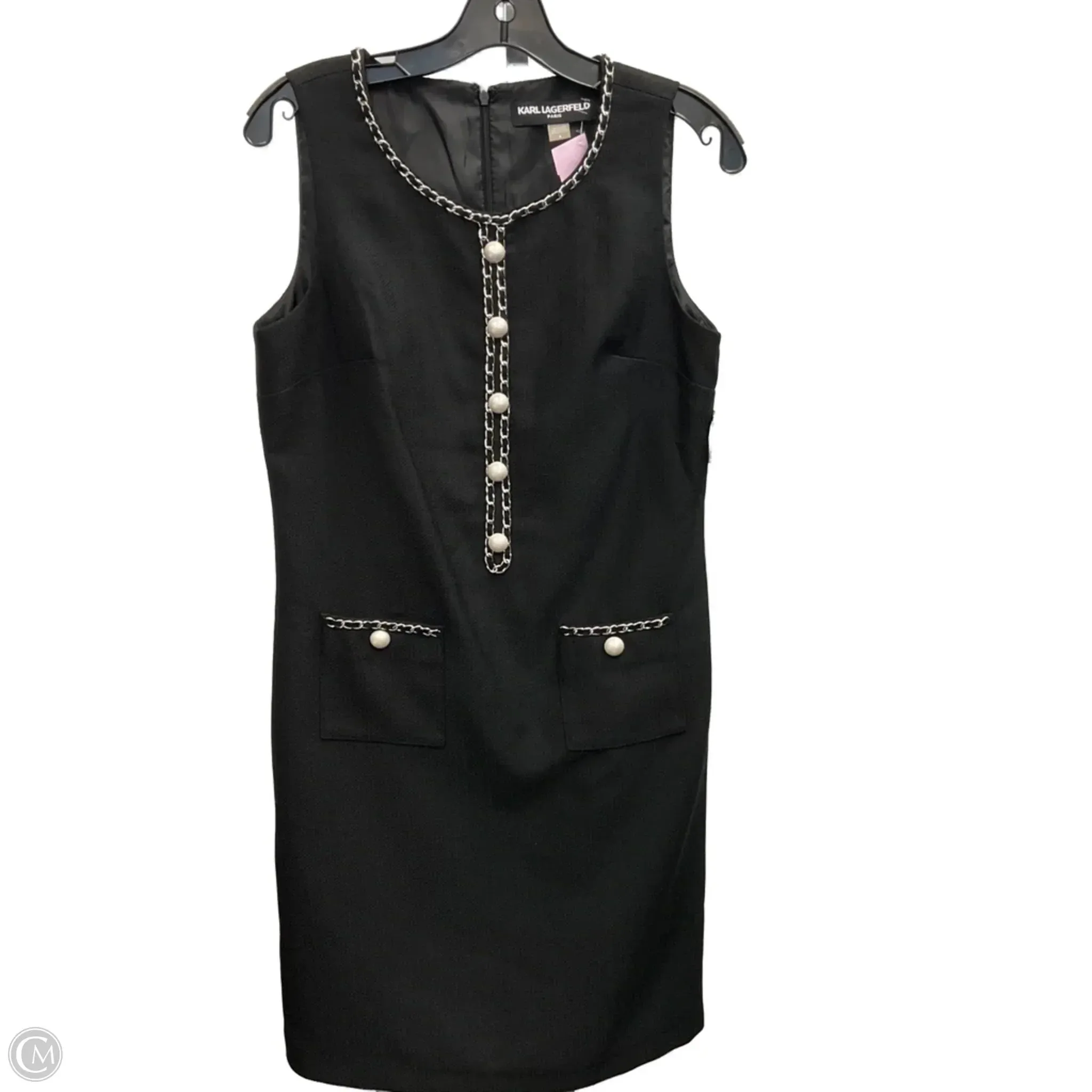 Dress Designer By Karl Lagerfeld In Black & White, Size: 6