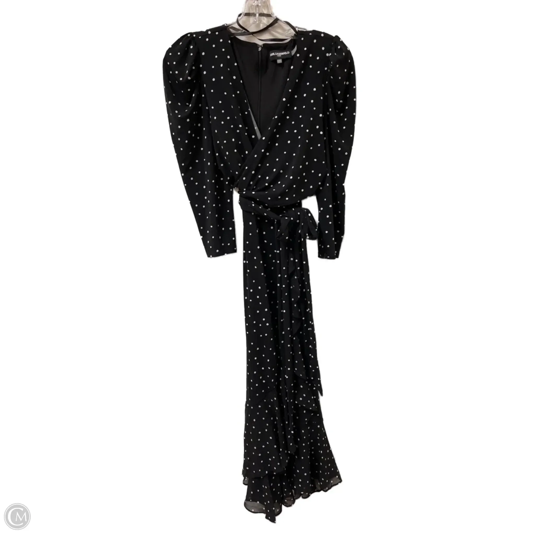 Dress Designer By Karl Lagerfeld In Black & White, Size: S