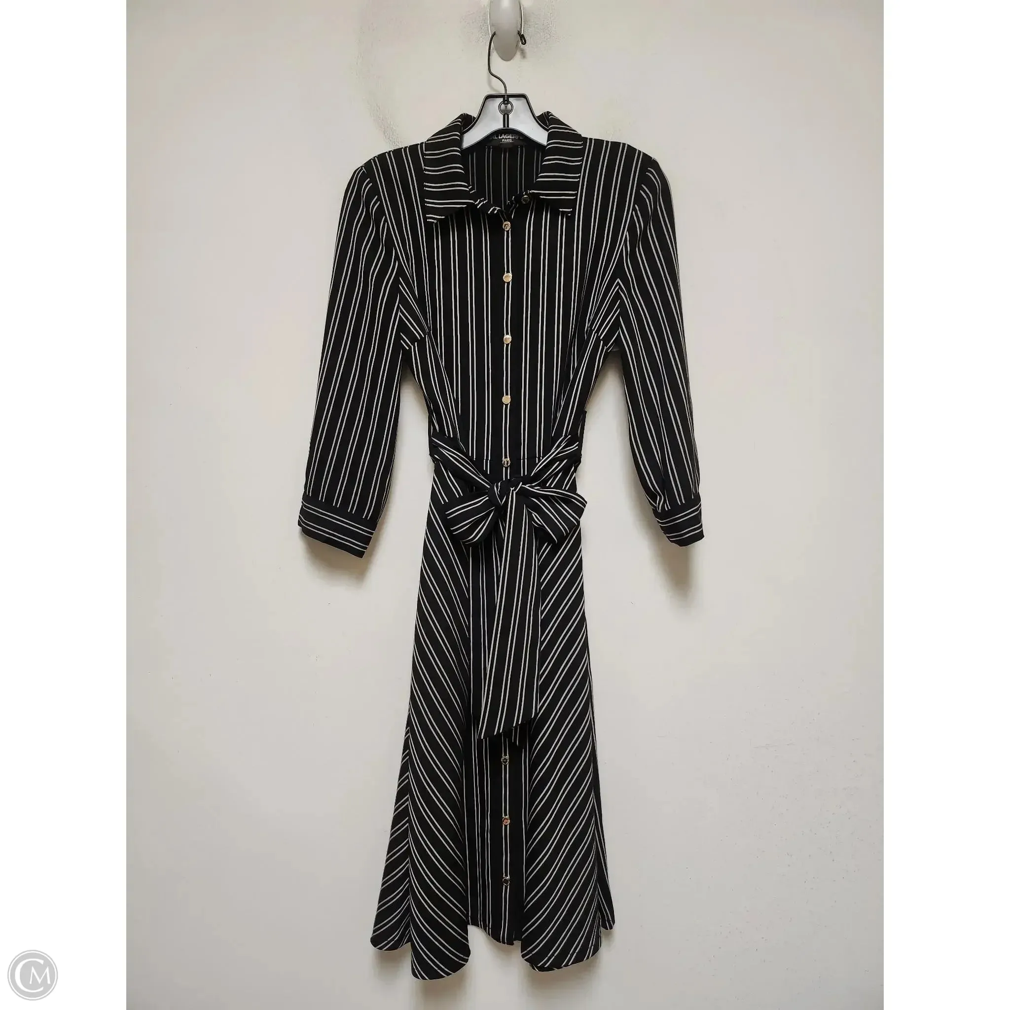 Dress Designer By Karl Lagerfeld In Black & White, Size: S