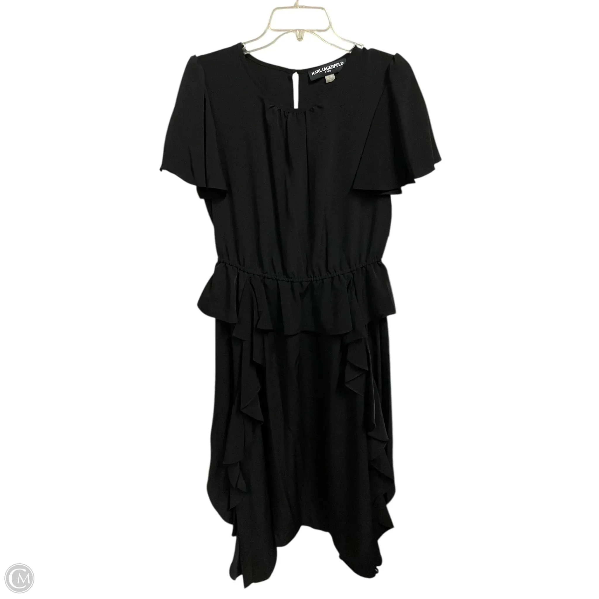 Dress Designer By Karl Lagerfeld In Black, Size: M