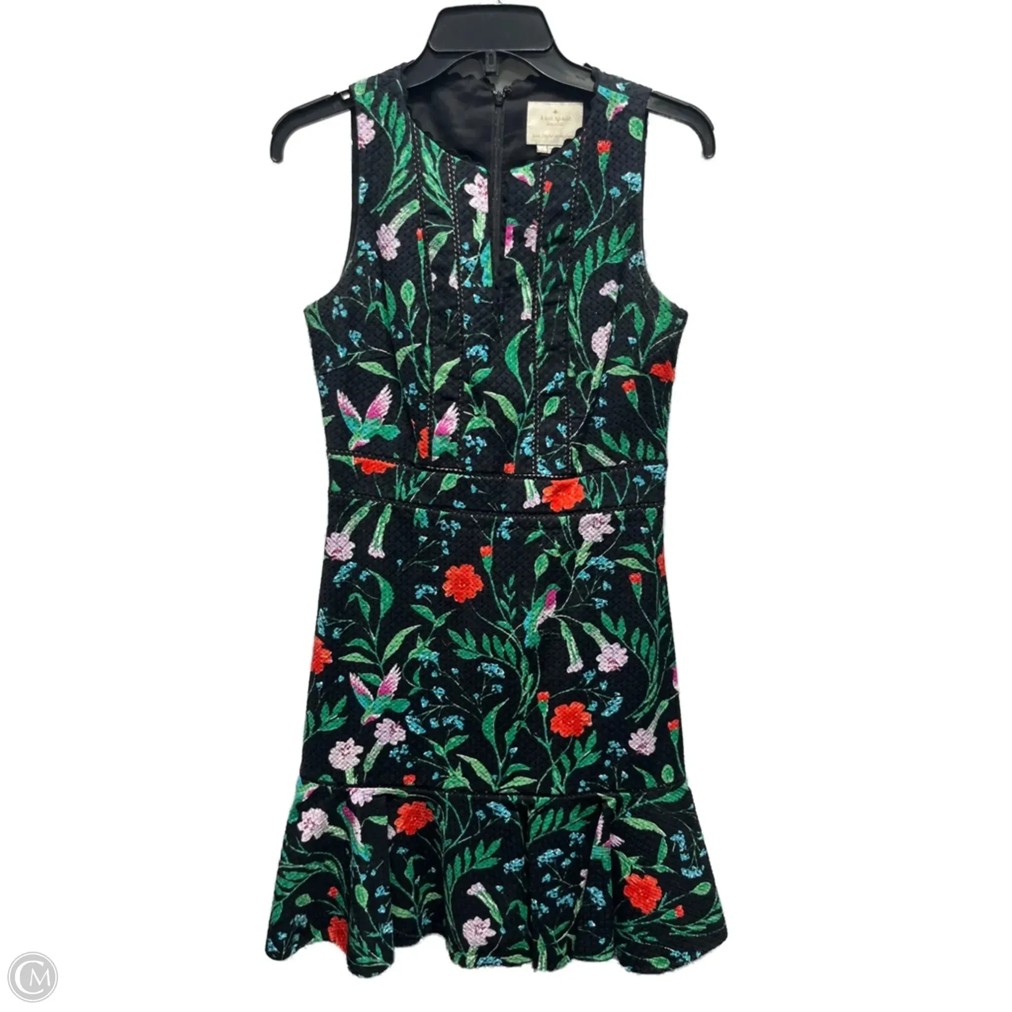 Dress Designer By Kate Spade In Black & Green, Size: 4