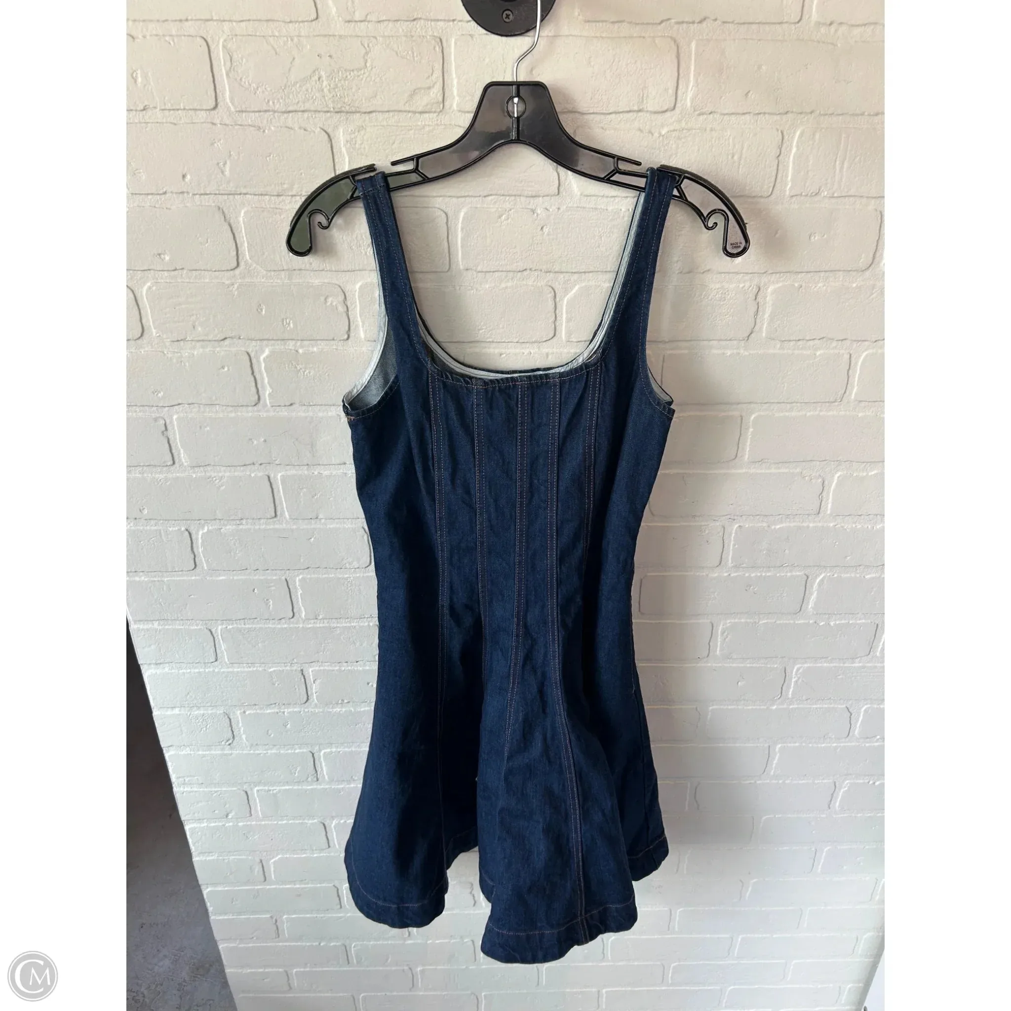 Dress Designer By Kate Spade In Blue Denim, Size: S