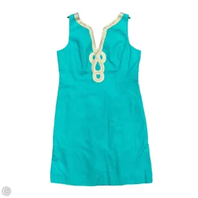 Dress Designer By Lilly Pulitzer In Blue & Gold, Size: 14