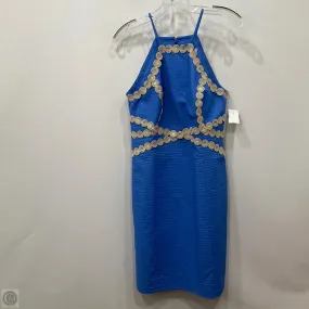 Dress Designer By Lilly Pulitzer In Blue & Gold, Size: 2