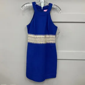 Dress Designer By Lilly Pulitzer In Blue & Gold, Size:0