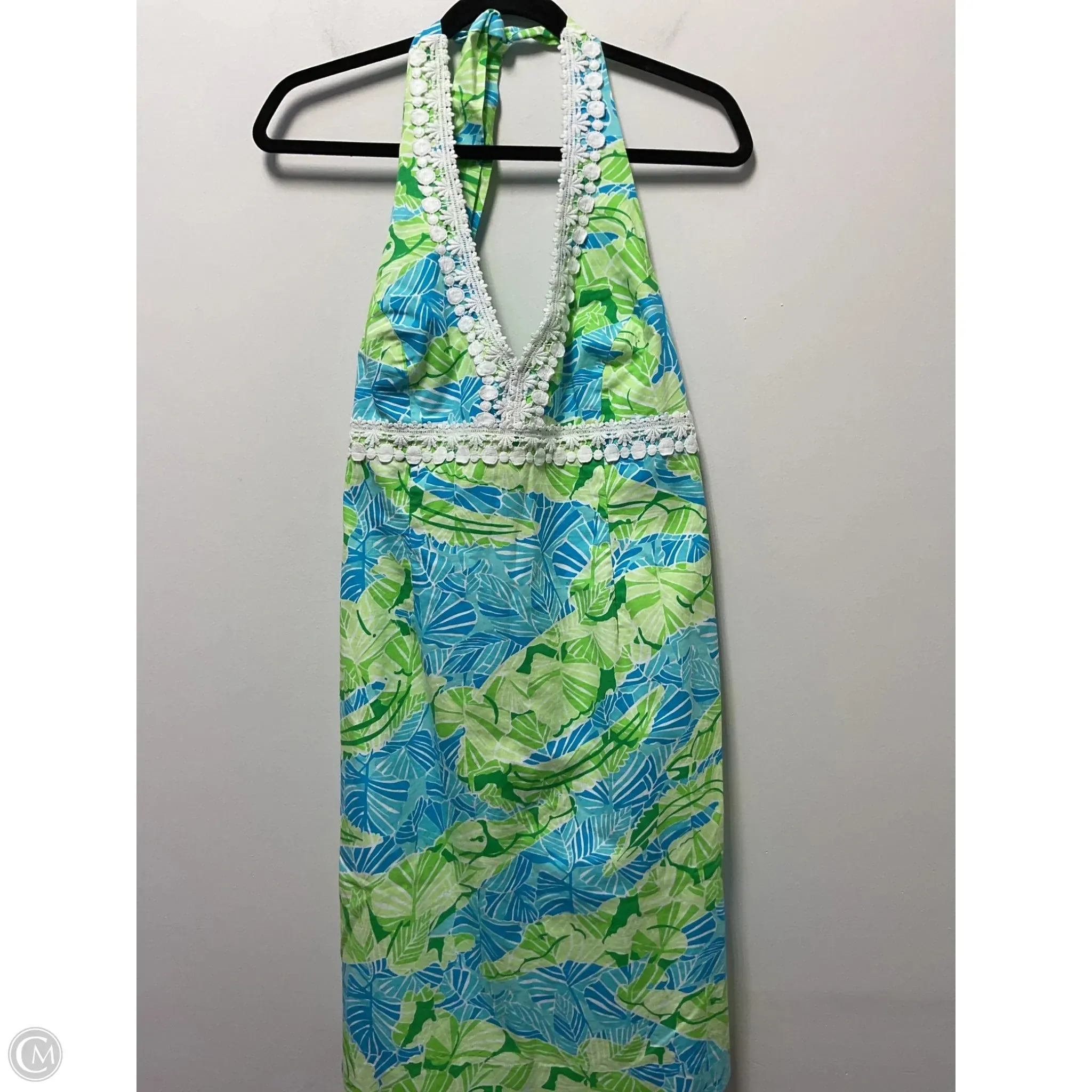Dress Designer By Lilly Pulitzer In Blue & Green, Size: 10
