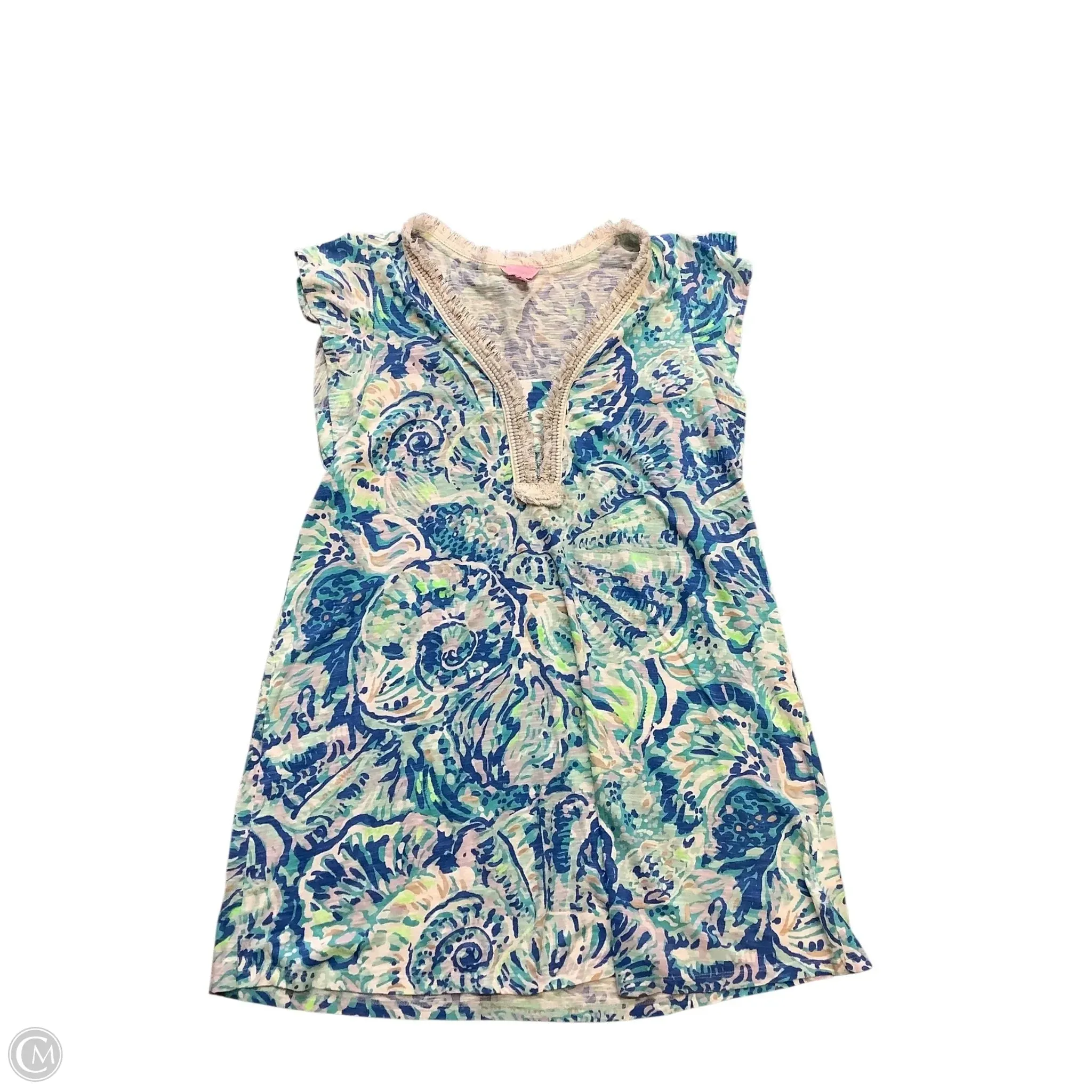 Dress Designer By Lilly Pulitzer In Blue & Green, Size: L