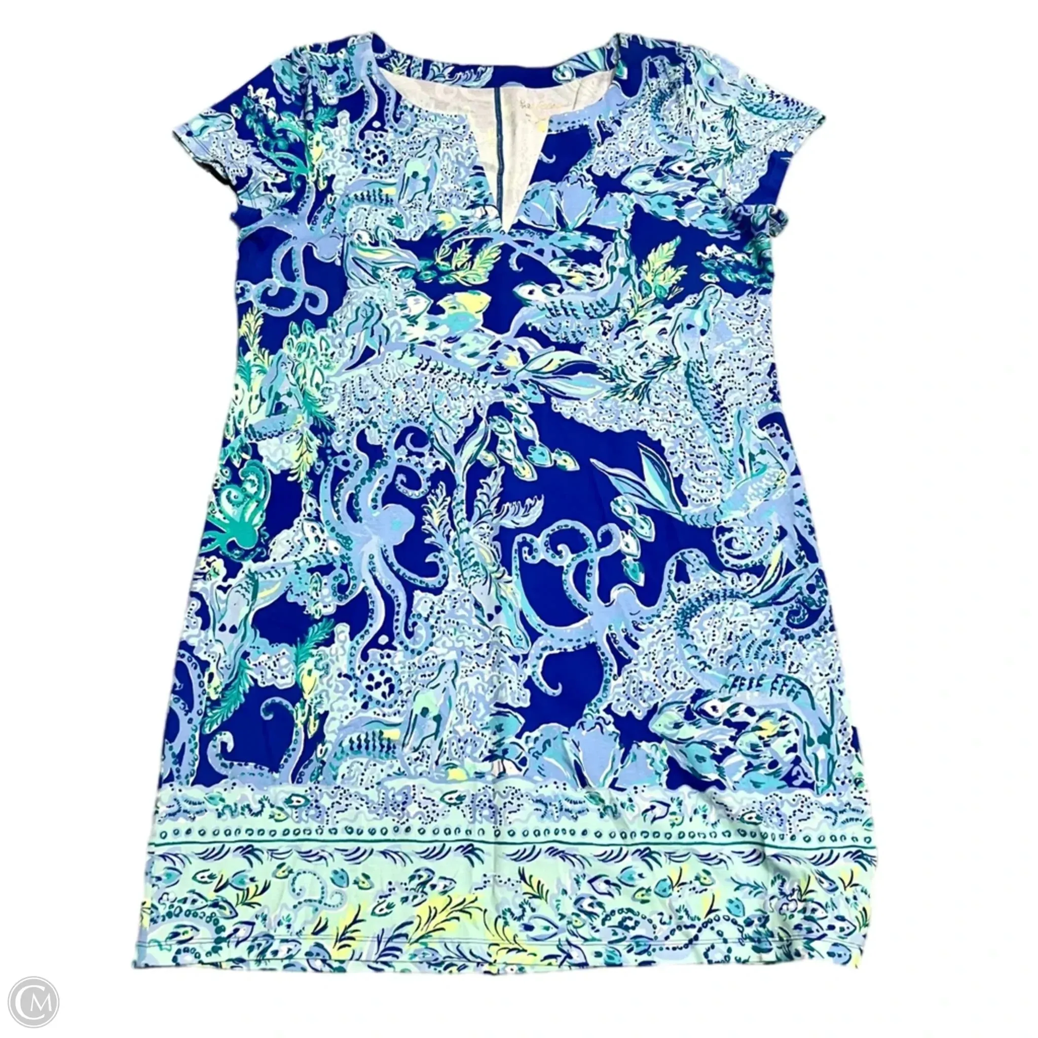 Dress Designer By Lilly Pulitzer In Blue & Green, Size: Xl