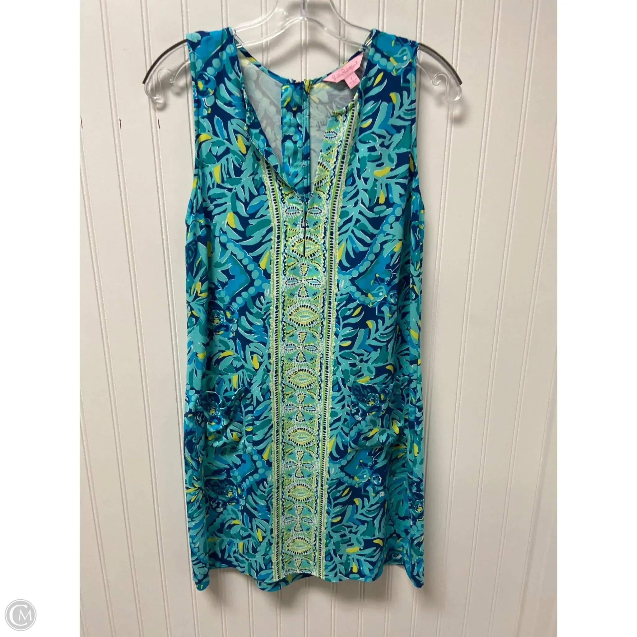 Dress Designer By Lilly Pulitzer In Blue & Green, Size: Xs
