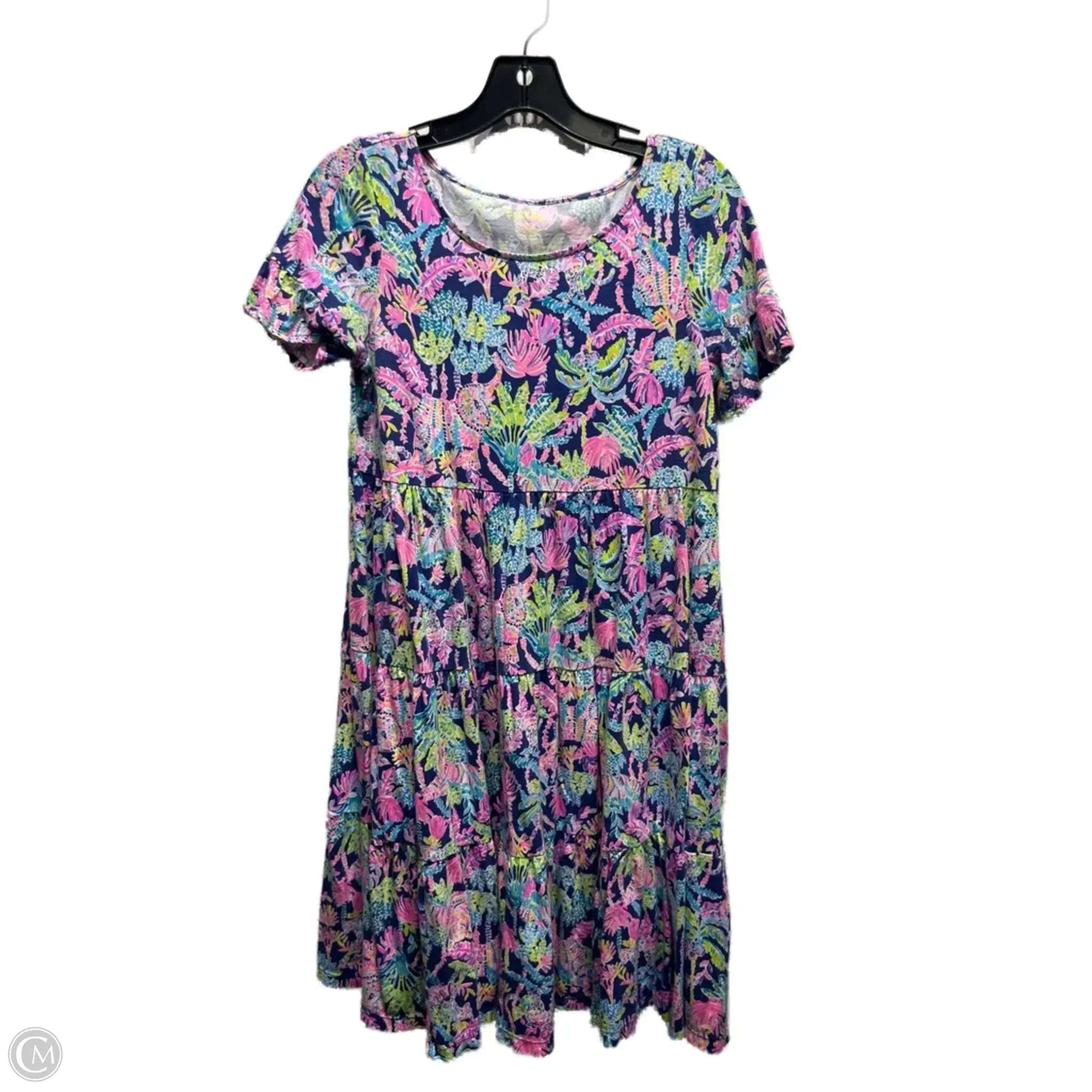 Dress Designer By Lilly Pulitzer In Blue & Green, Size: Xxs