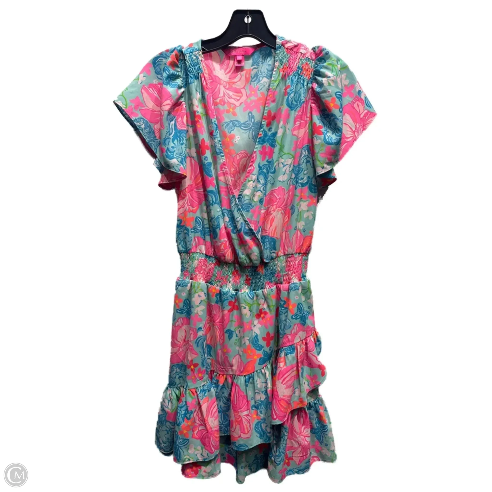 Dress Designer By Lilly Pulitzer In Blue & Pink, Size: 4