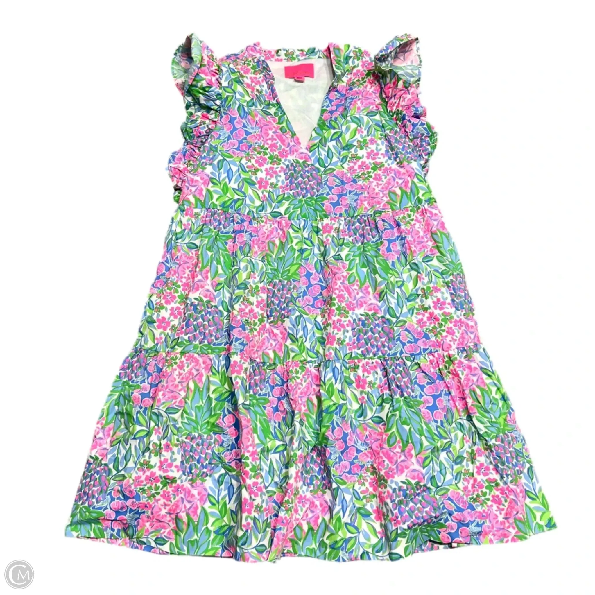 Dress Designer By Lilly Pulitzer In Blue & Pink, Size: L