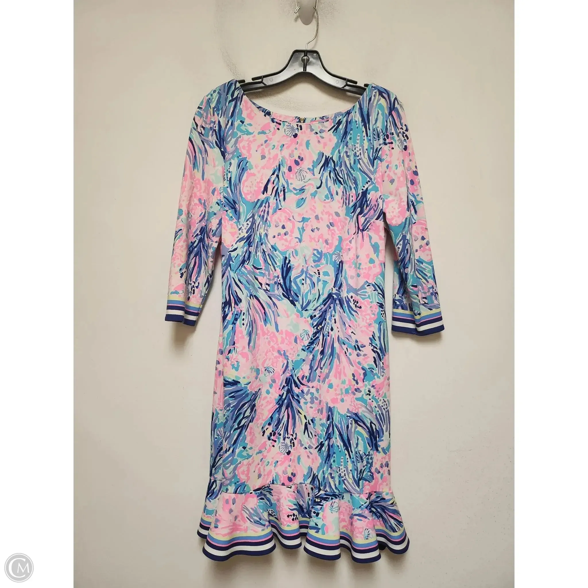 Dress Designer By Lilly Pulitzer In Blue & Pink, Size: L