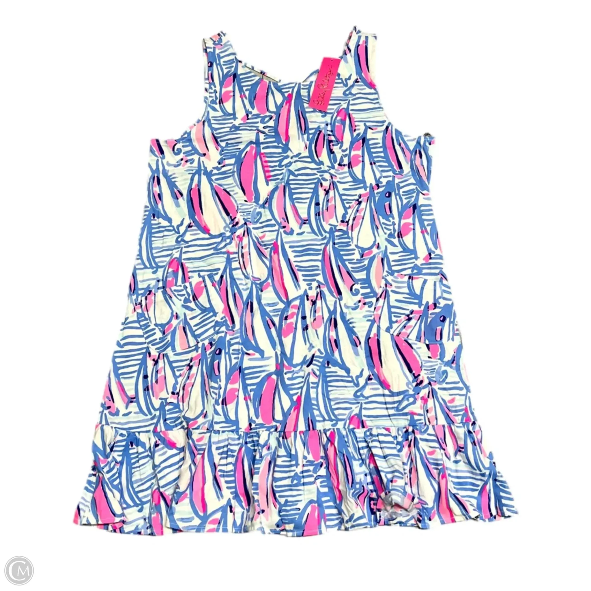 Dress Designer By Lilly Pulitzer In Blue & Pink, Size: Xl