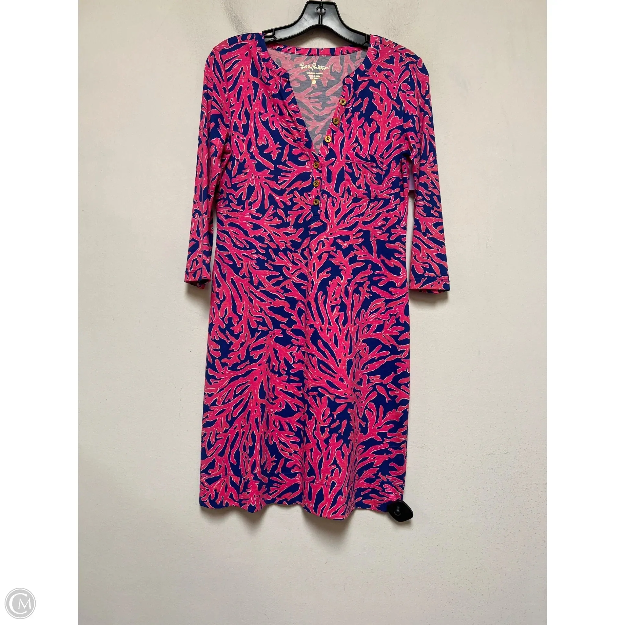 Dress Designer By Lilly Pulitzer In Blue & Pink, Size: Xs