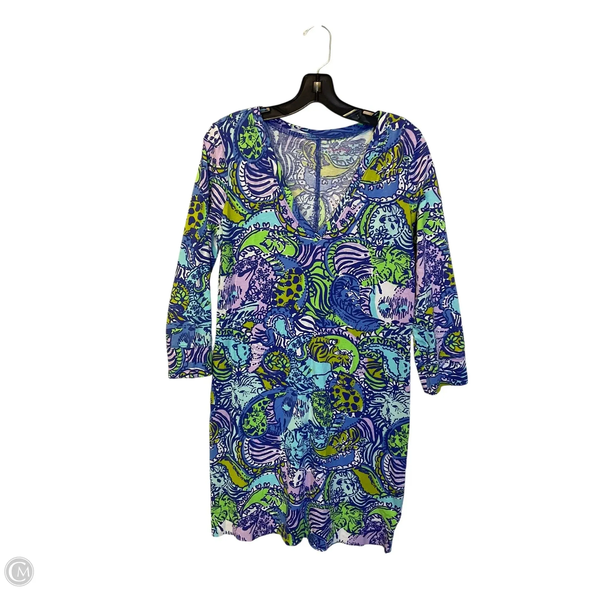 Dress Designer By Lilly Pulitzer In Blue & Purple, Size: M