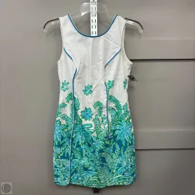 Dress Designer By Lilly Pulitzer In Blue & White, Size: 0