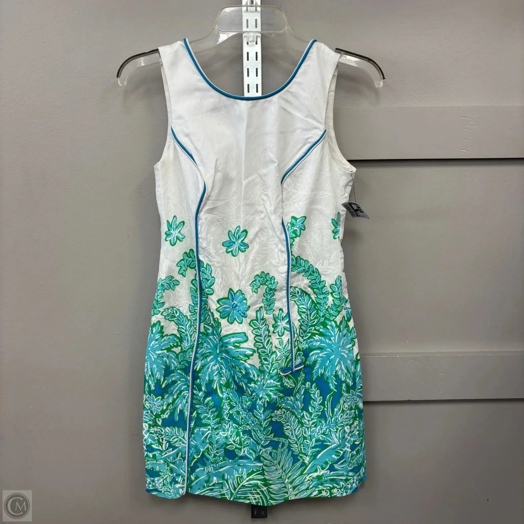Dress Designer By Lilly Pulitzer In Blue & White, Size: 0