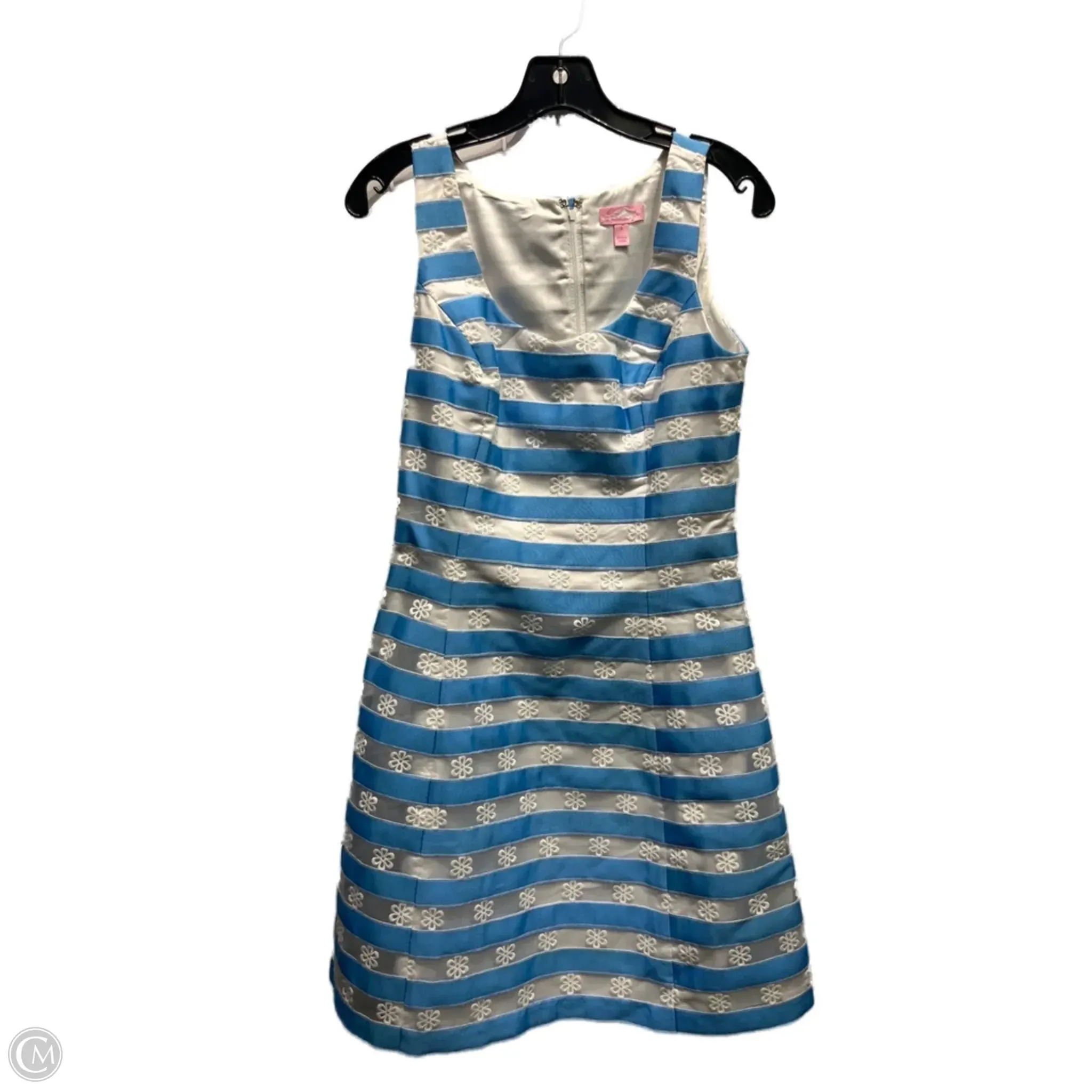 Dress Designer By Lilly Pulitzer In Blue & White, Size: 4