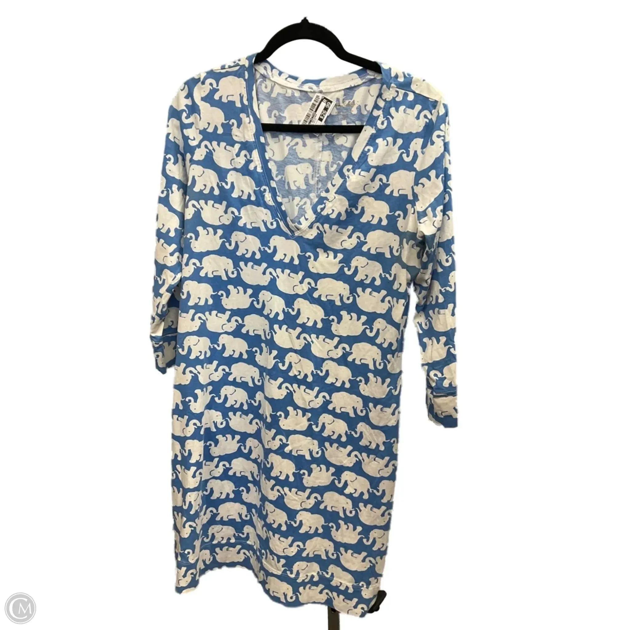 Dress Designer By Lilly Pulitzer In Blue & White, Size: L