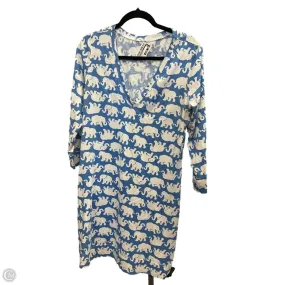 Dress Designer By Lilly Pulitzer In Blue & White, Size: L