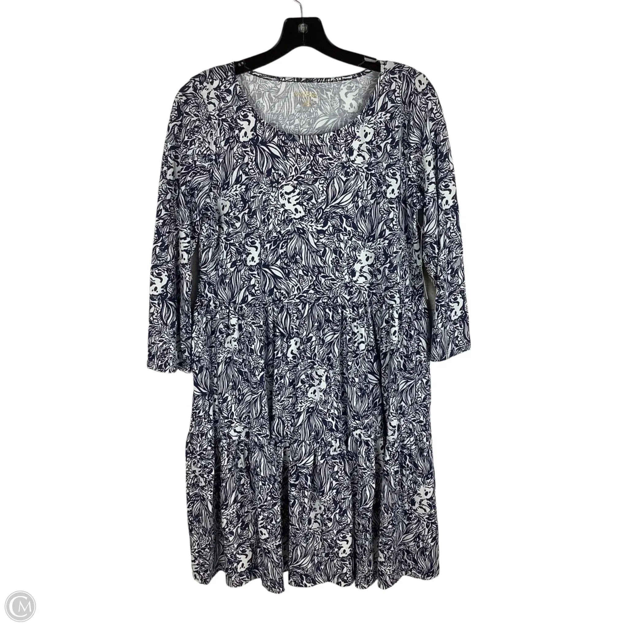 Dress Designer By Lilly Pulitzer In Blue & White, Size: M