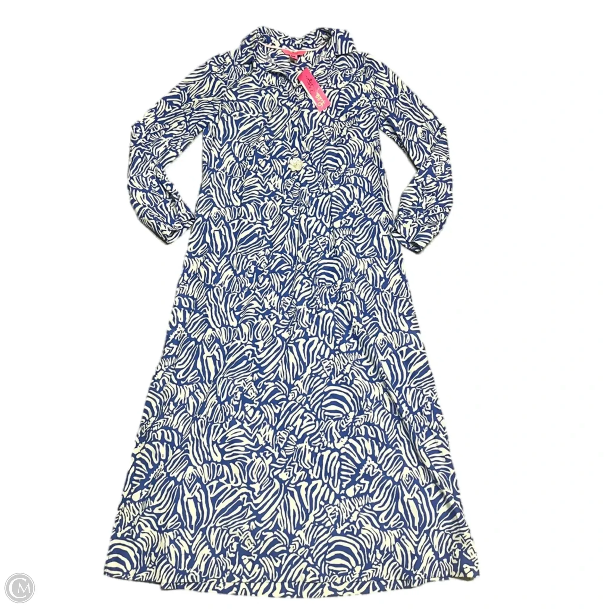 Dress Designer By Lilly Pulitzer In Blue & White, Size: S