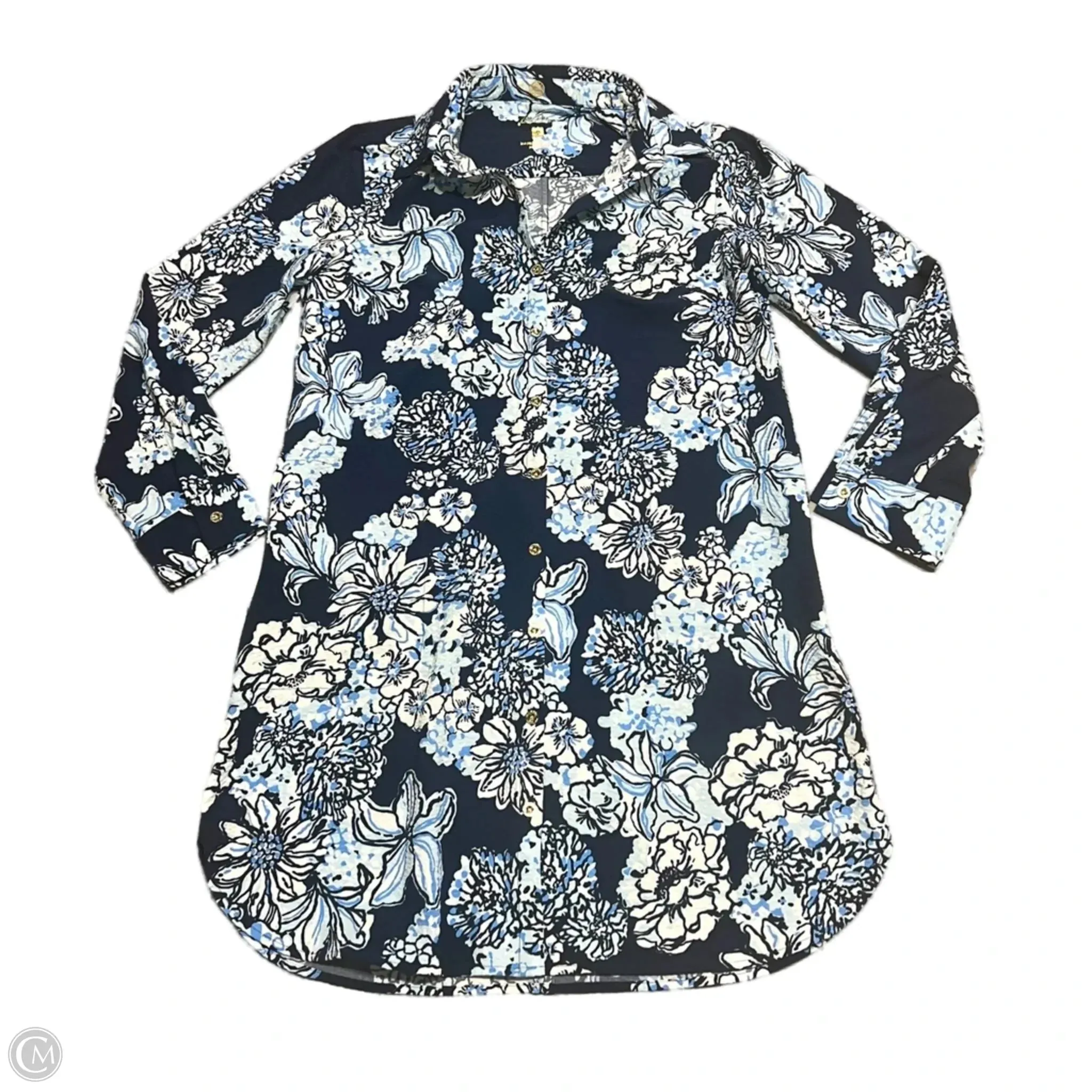 Dress Designer By Lilly Pulitzer In Blue & White, Size: S