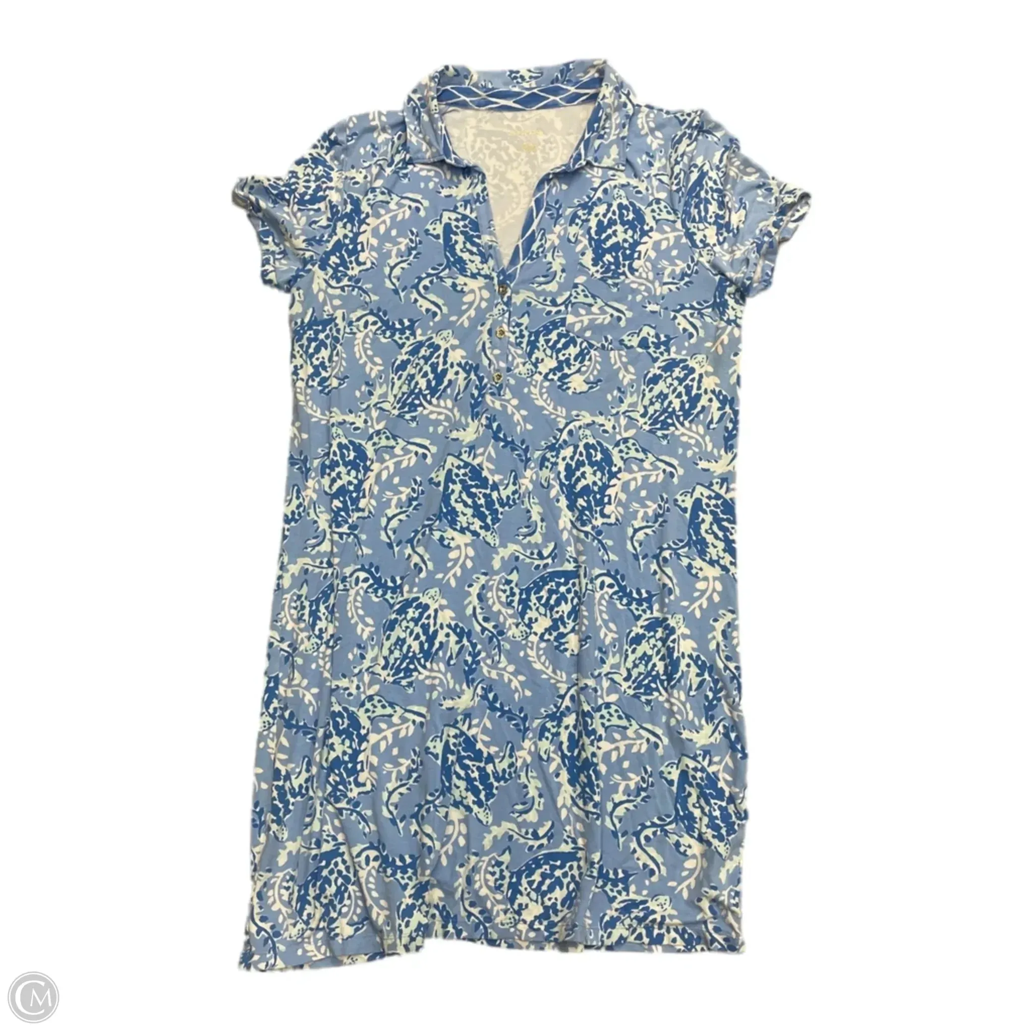 Dress Designer By Lilly Pulitzer In Blue & White, Size: Xl