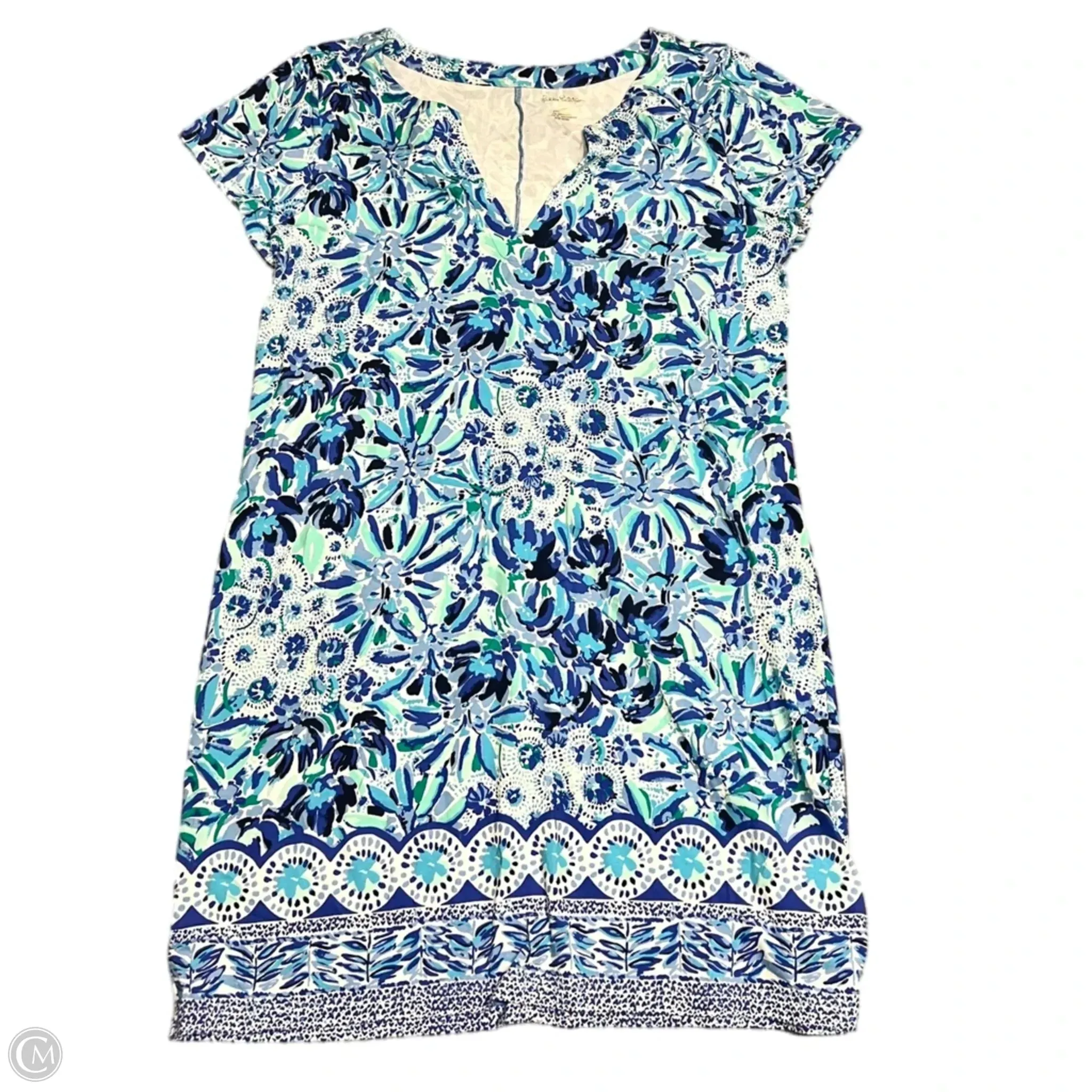 Dress Designer By Lilly Pulitzer In Blue & White, Size: Xl
