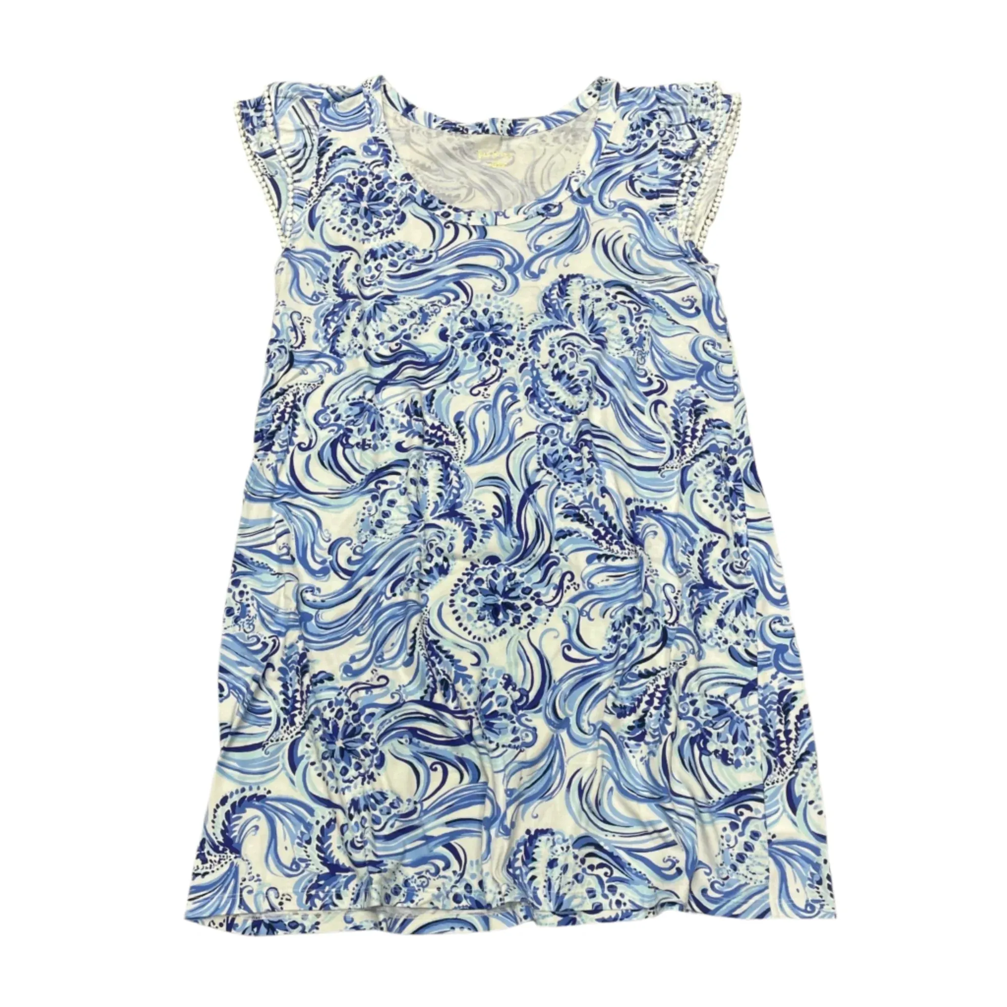 Dress Designer By Lilly Pulitzer In Blue & White, Size: Xxl